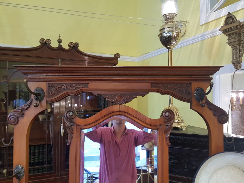 Late 19thC Arts and Crafts Mahogany Hall Stand View VIII