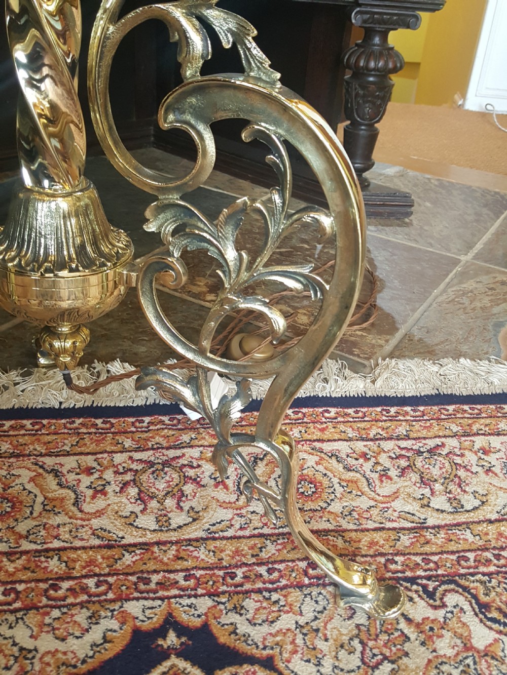 Edwardian Brass Extending Standard Lamp View III