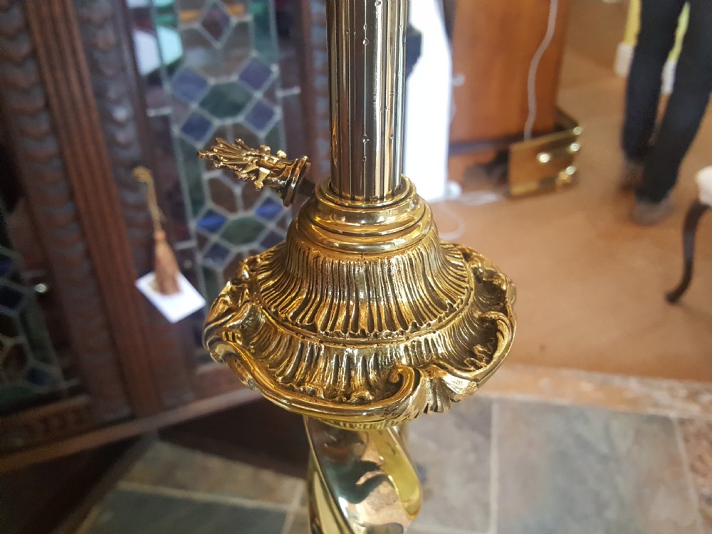 Edwardian Brass Extending Standard Lamp View IV