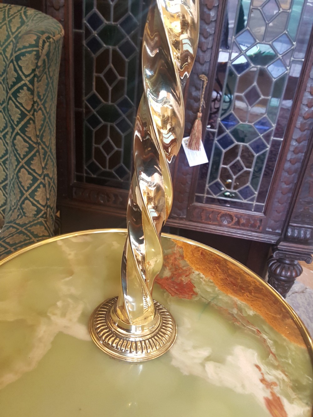 Edwardian Brass Extending Standard Lamp View VI