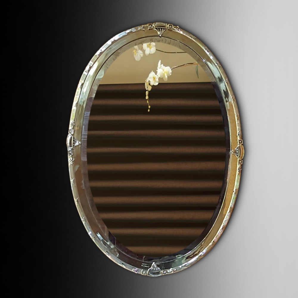 Edwardian Brass Framed Mirror