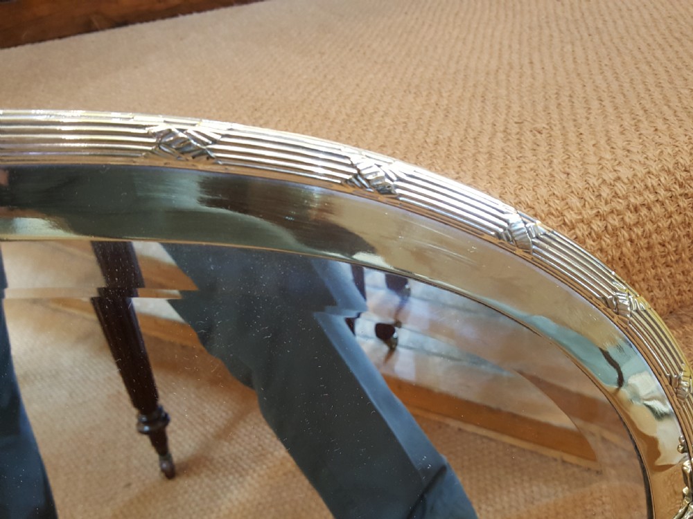 Edwardian Brass Framed Mirror View IV