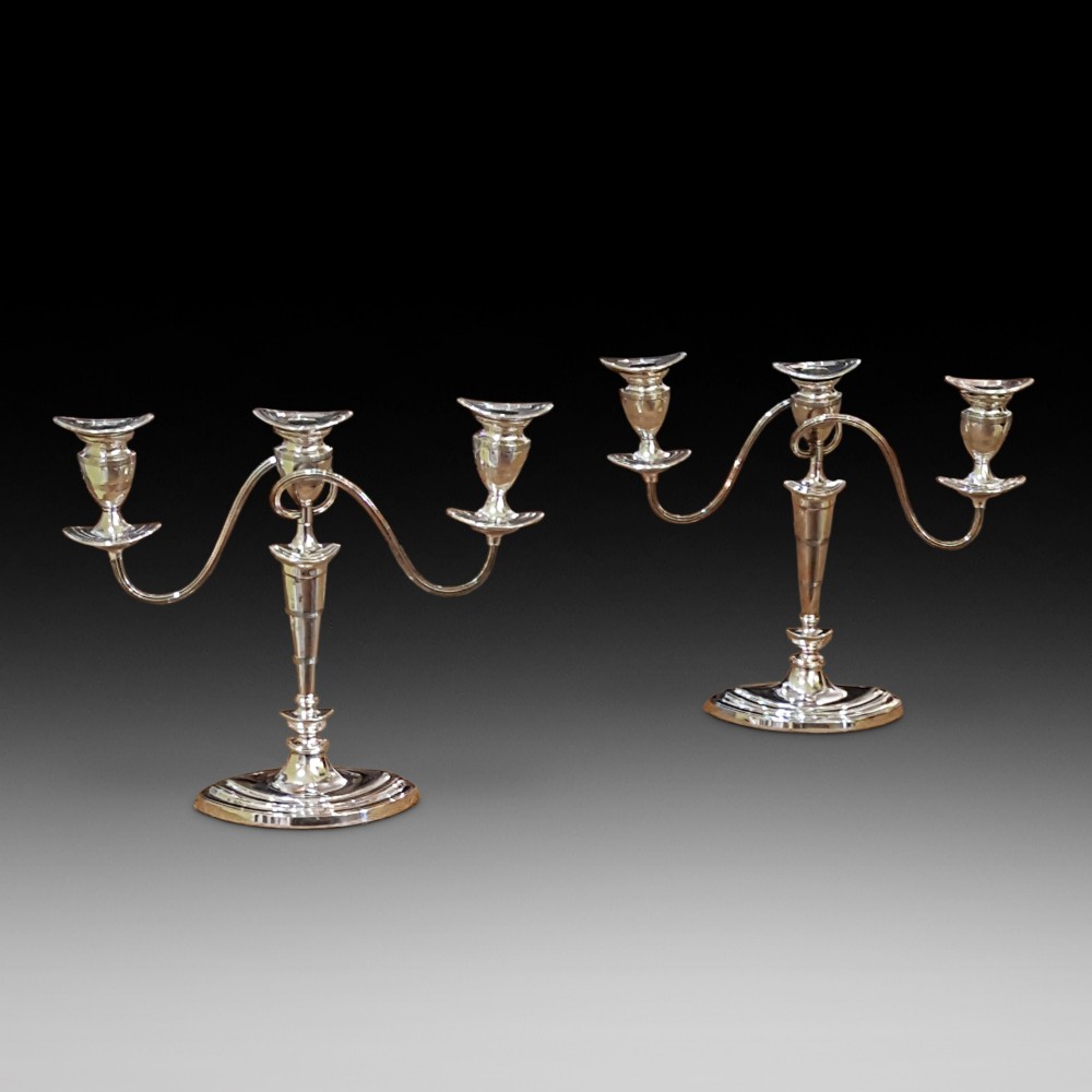 Pair of Silver Plate Candelabra