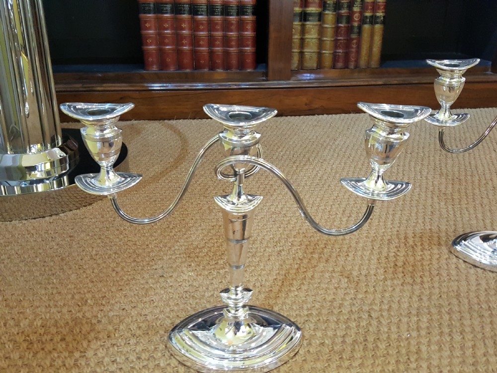 Pair of Silver Plate Candelabra View IV