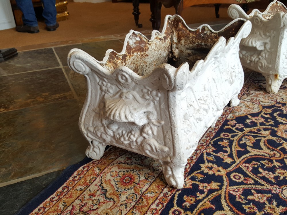 Pair of Victorian Cast Iron Jardiniere Planters View IV