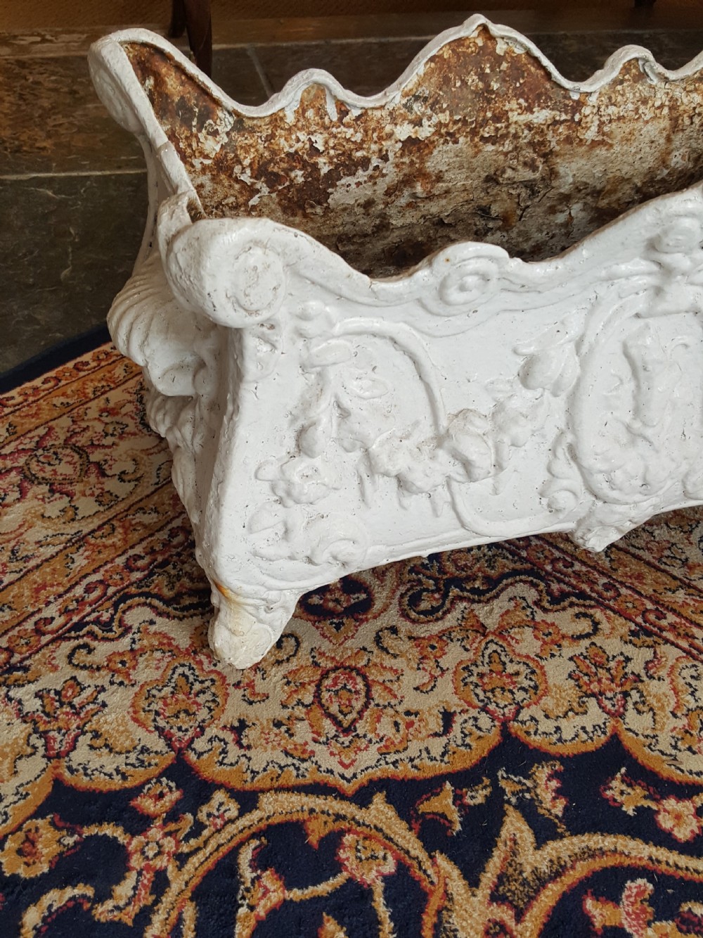 Pair of Victorian Cast Iron Jardiniere Planters View V