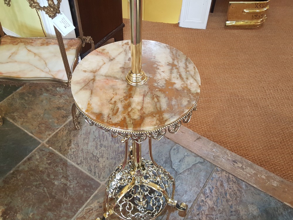 Early 20thC Brass Steamer Standard Lamp  View V