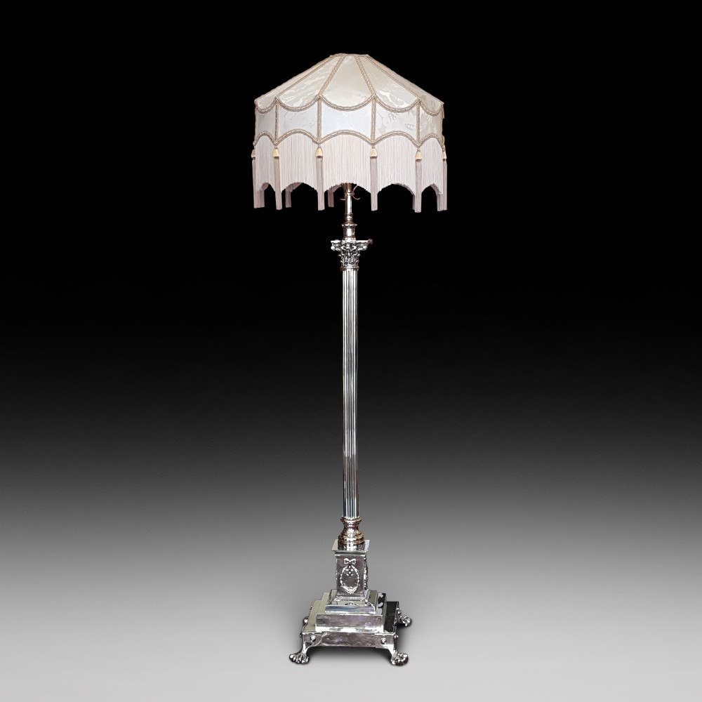 Late 19thC Brass Extending Telescopic Standard Oil Lamp