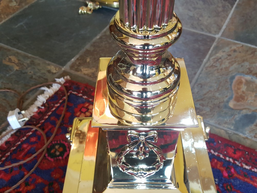 Late 19thC Brass Extending Telescopic Standard Oil Lamp View VII