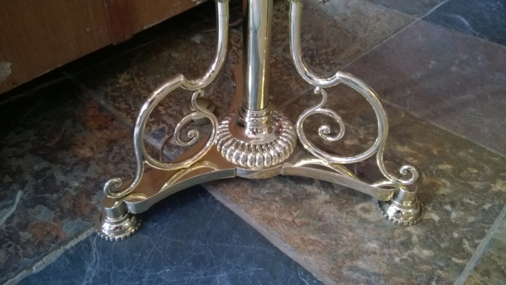 Victorian Brass Extendable Standard Lamp View IV