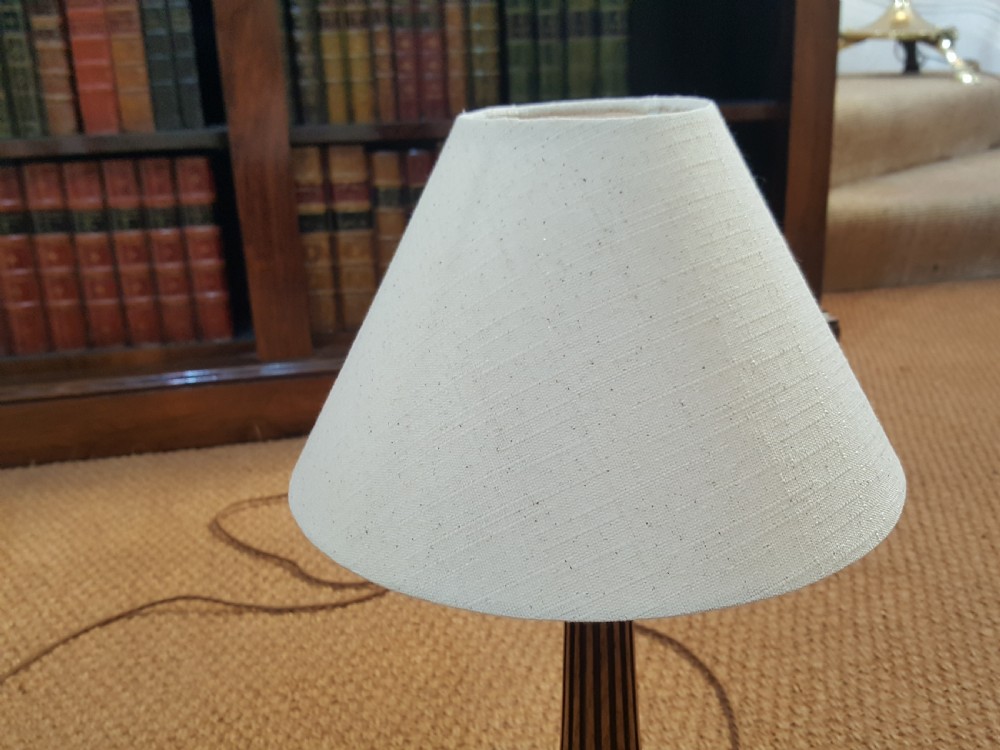 Pair of Edwardian Faded Mahogany Table Lamps  View V