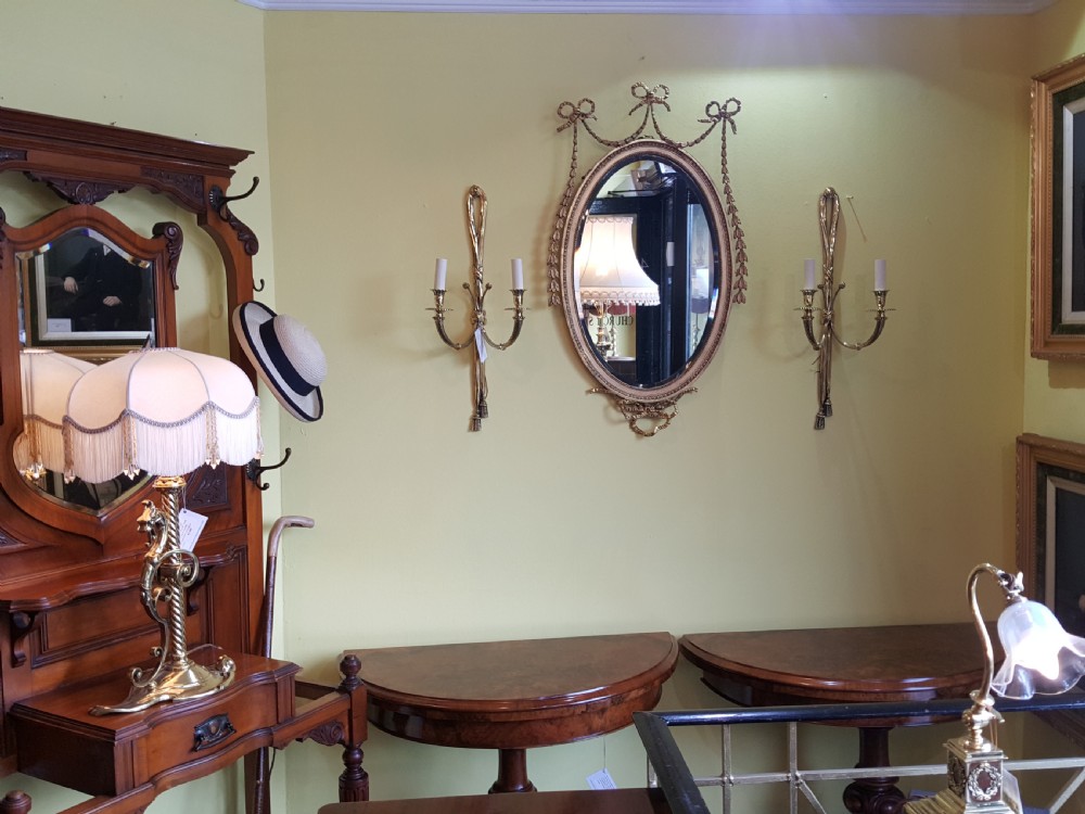 19thC Adam Style Wall Mirror View II
