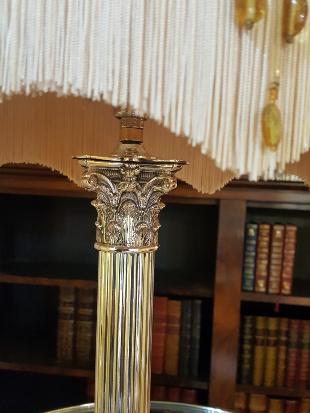 Matched Pair of Early 20th Century Silver Plated Table Lamps View IV