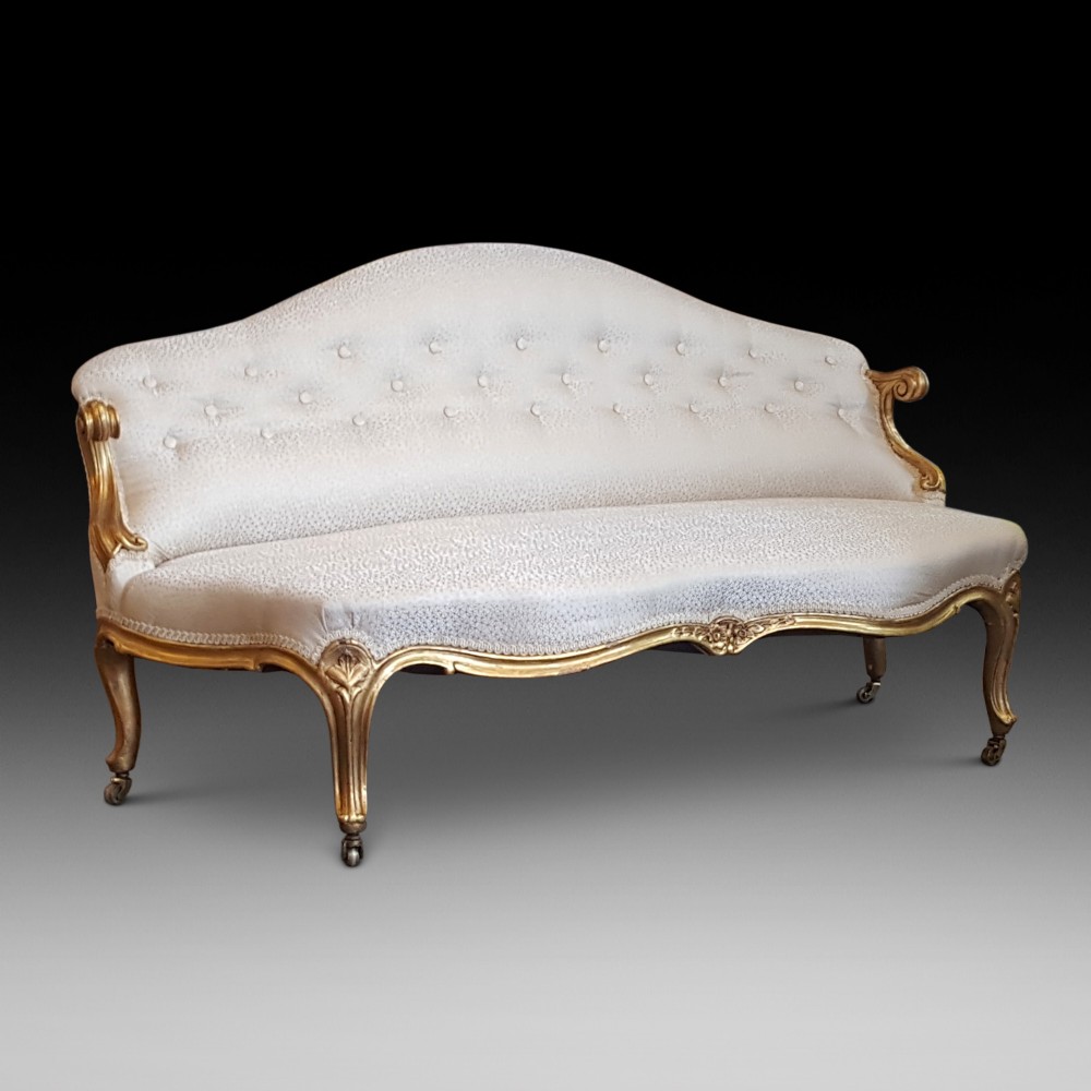 Victorian Giltwood Settee