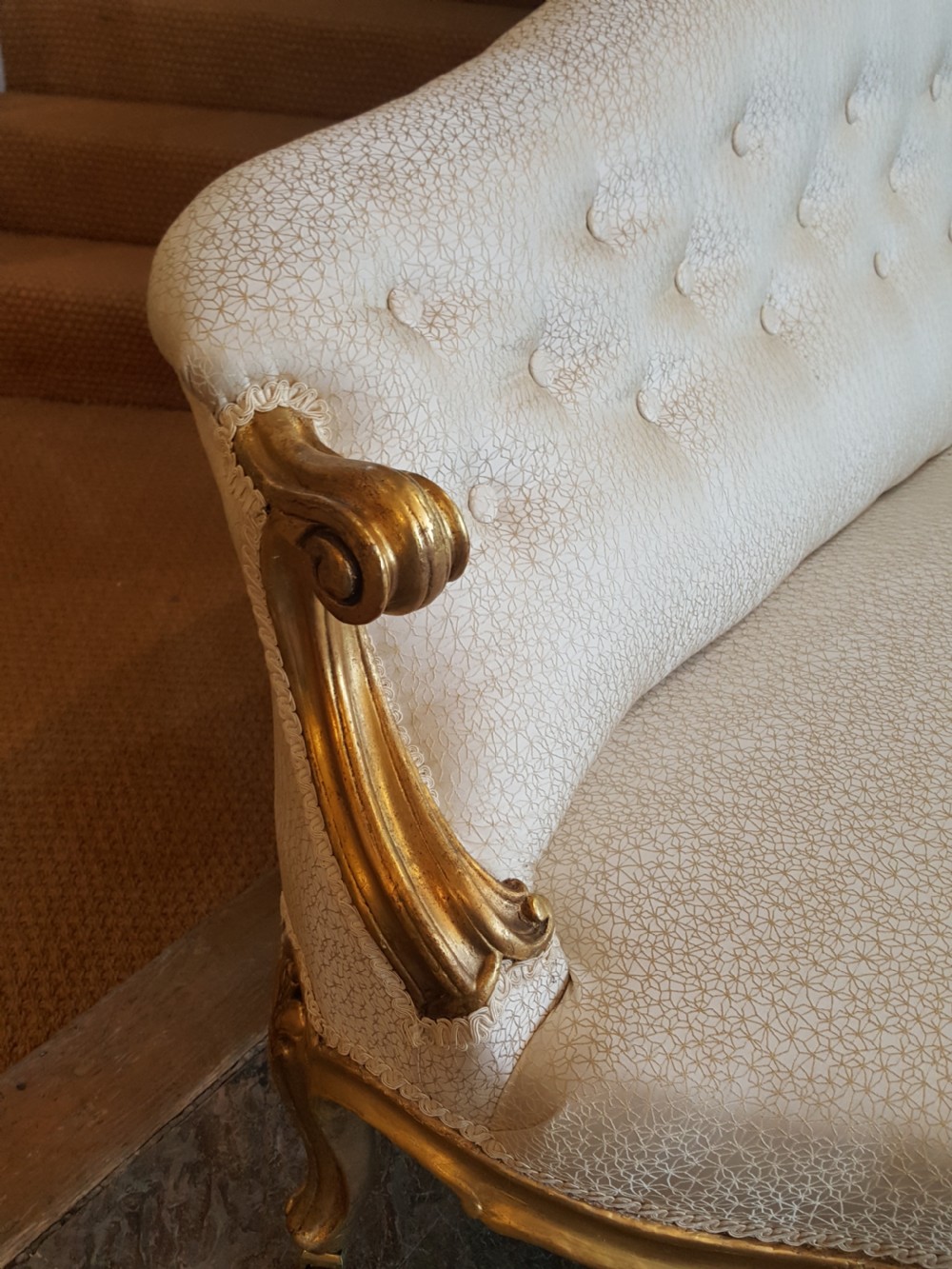 Victorian Giltwood Settee View V