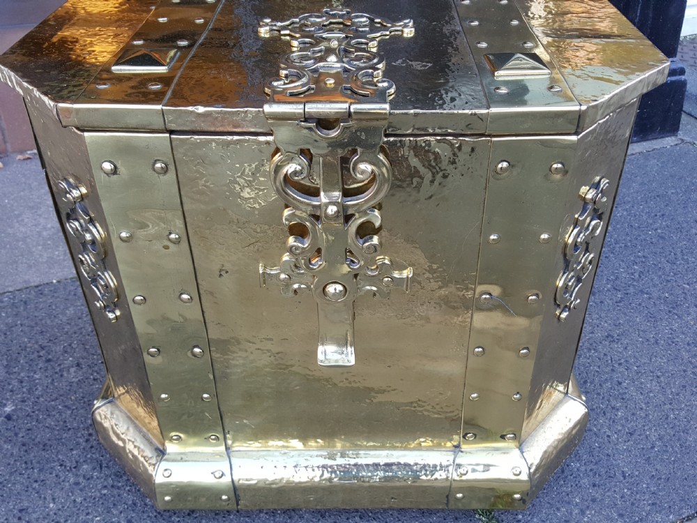 Late Victorian Brass Coal Box View IV