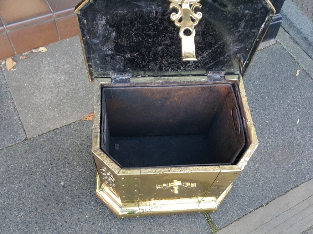 Late Victorian Brass Coal Box View VI