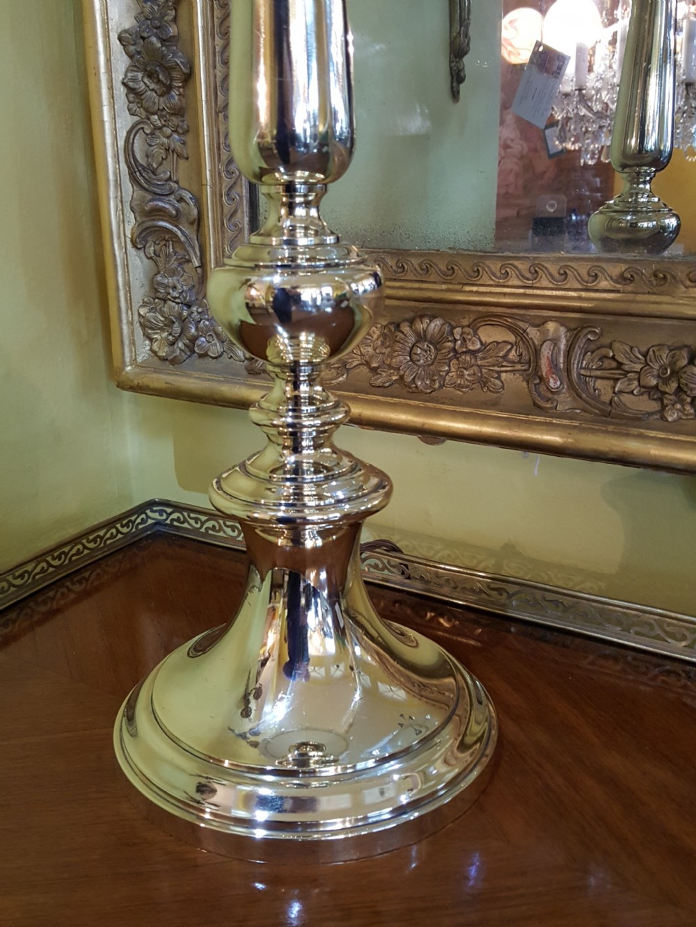 Mid 19thC Brass Candlestick Table Lamp View IV
