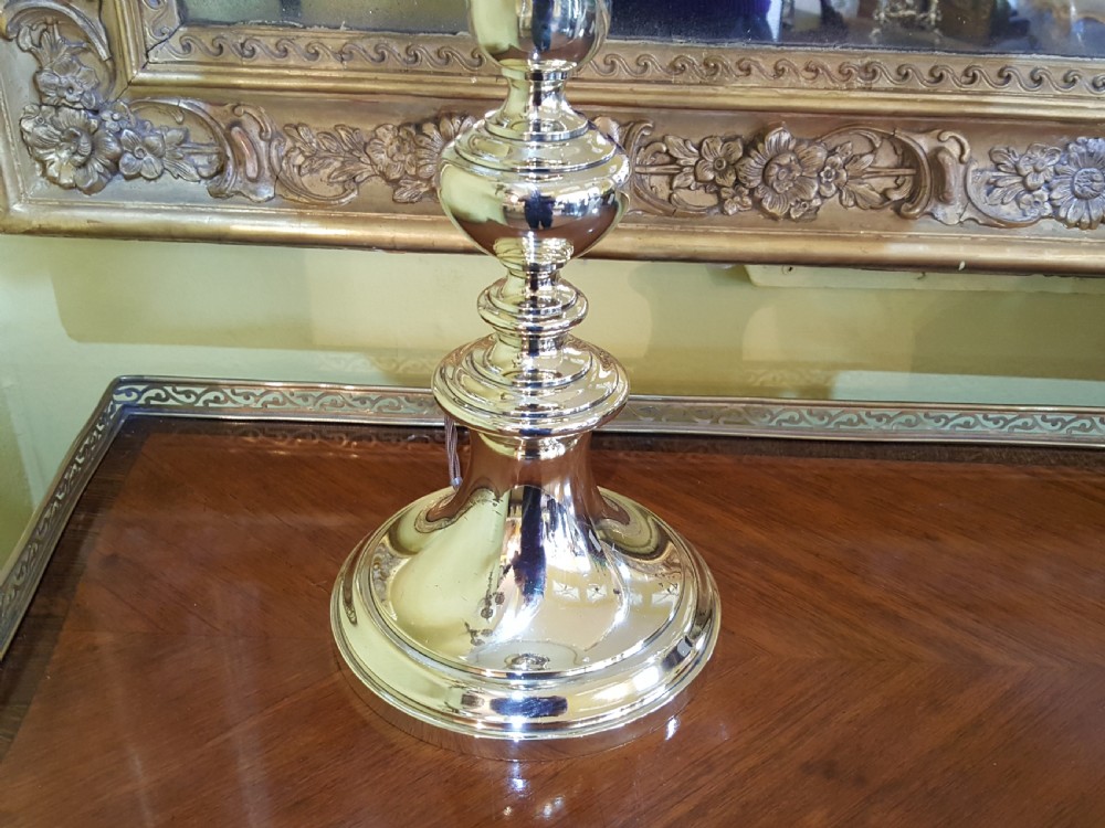 Mid 19thC Brass Candlestick Table Lamp View VIII