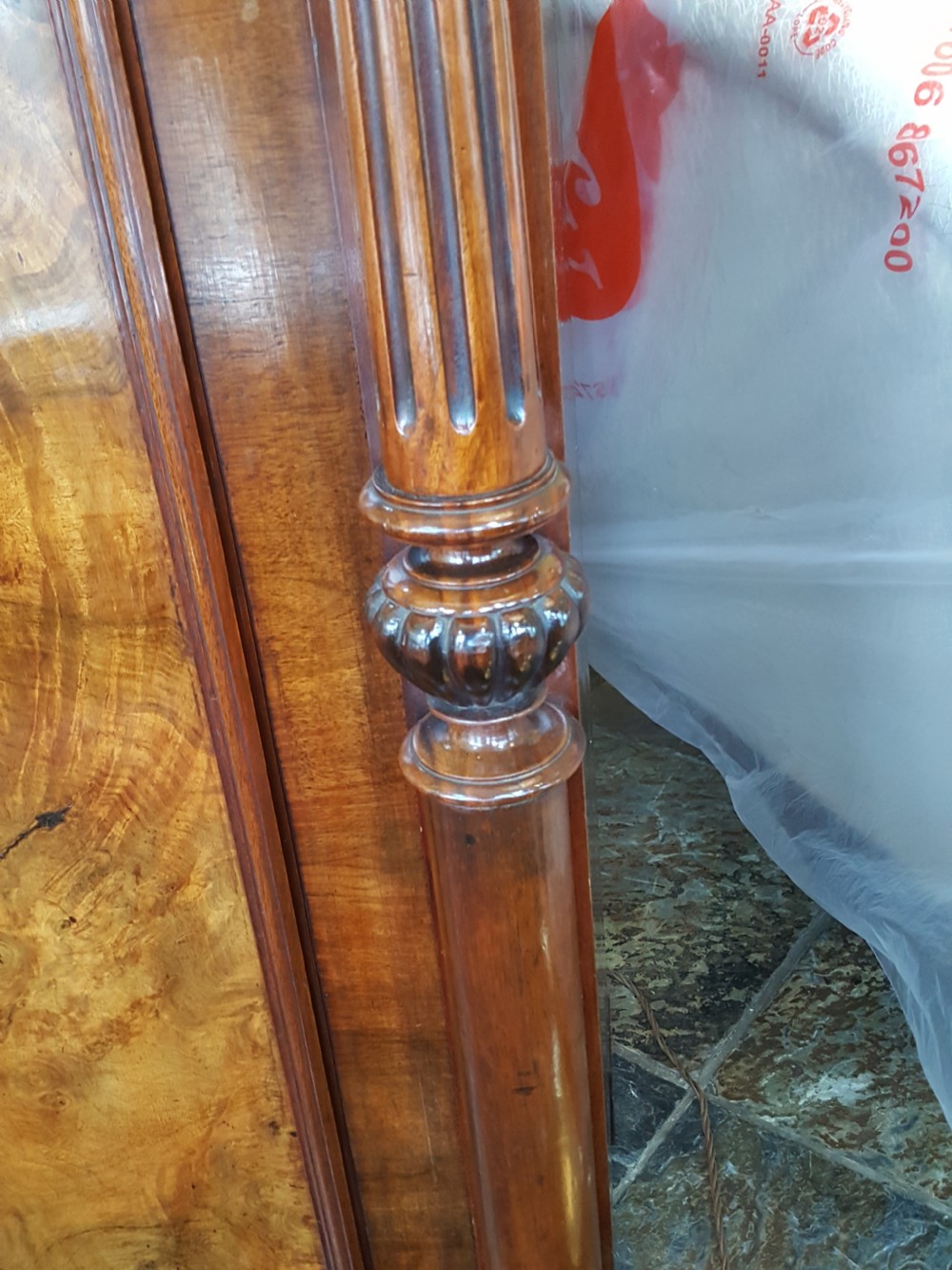 Victorian Black Walnut Tall Cabinet View IV