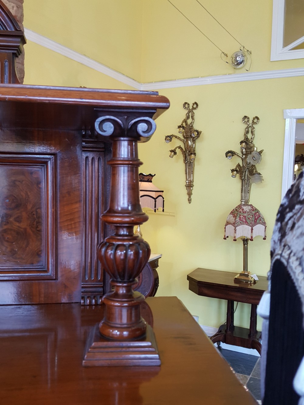 Victorian Black Walnut Tall Cabinet View VII