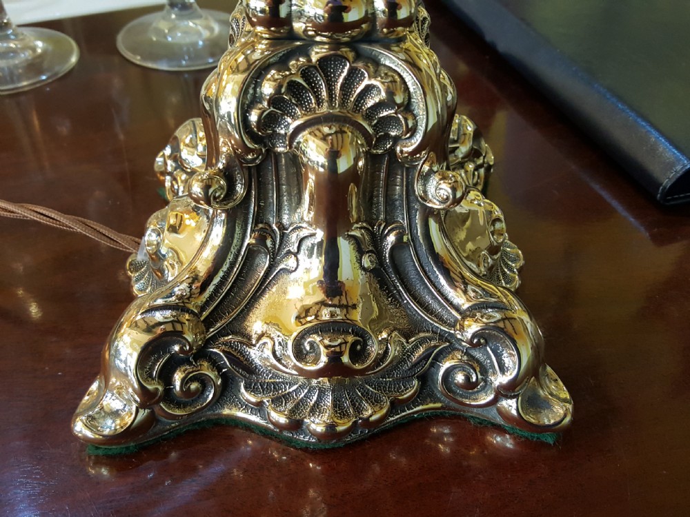 Victorian Brass Oil Lamp - Hinks and Sons View II