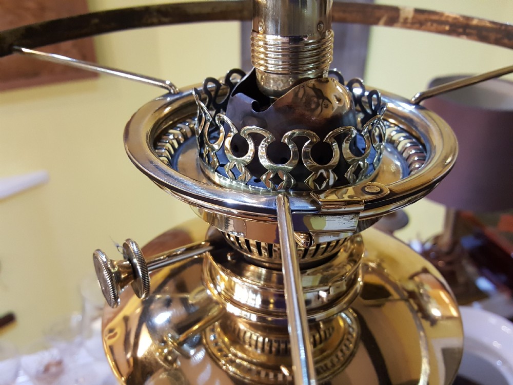 Victorian Brass Oil Lamp - Hinks and Sons View VI