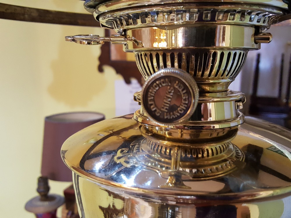 Victorian Brass Oil Lamp - Hinks and Sons View VII