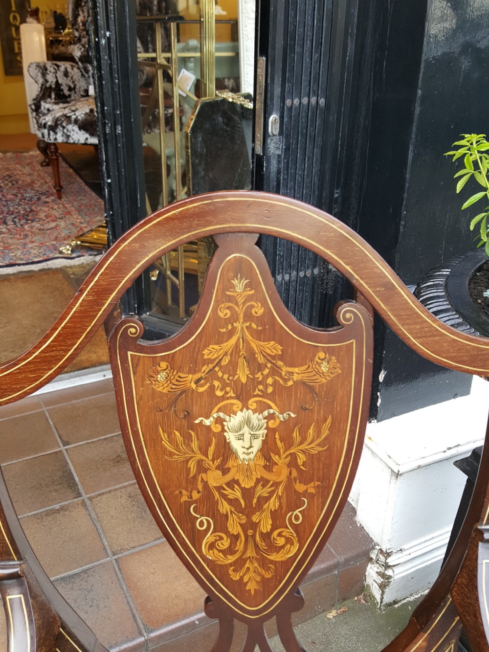 Edwardian Mahogany Inlaid Armchair View II