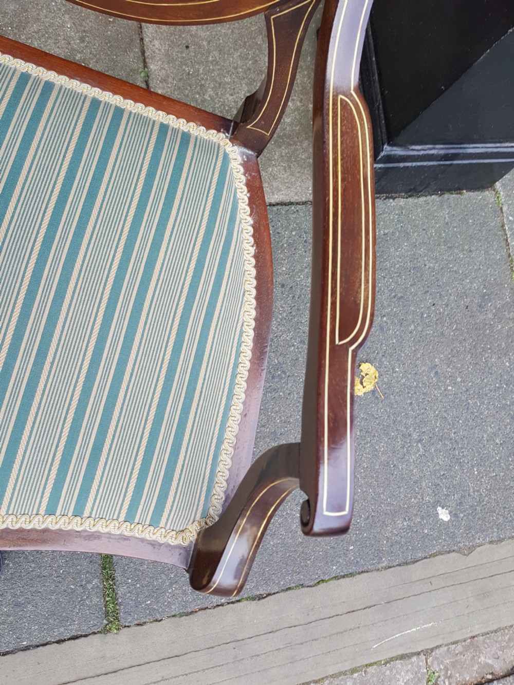 Edwardian Mahogany Inlaid Armchair View III