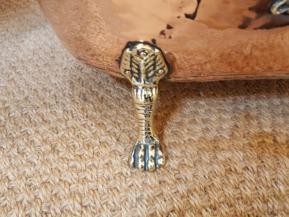 Victorian Hammered Copper and Brass Log Bucket View IV