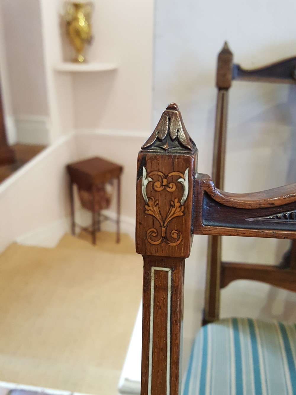 Set of 4 Edwardian Rosewood Salon Chairs View V