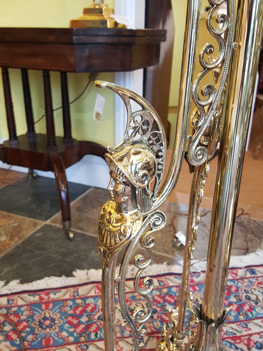 Victorian brass extending standard lamp View III