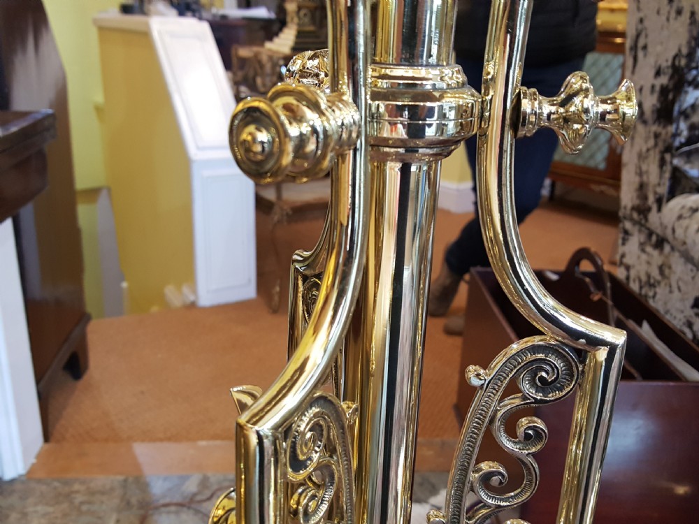 Victorian brass extending standard lamp View VI