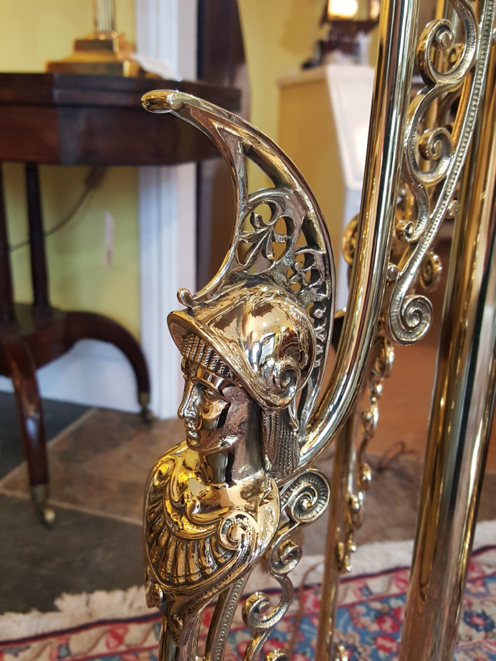 Victorian brass extending standard lamp View VII