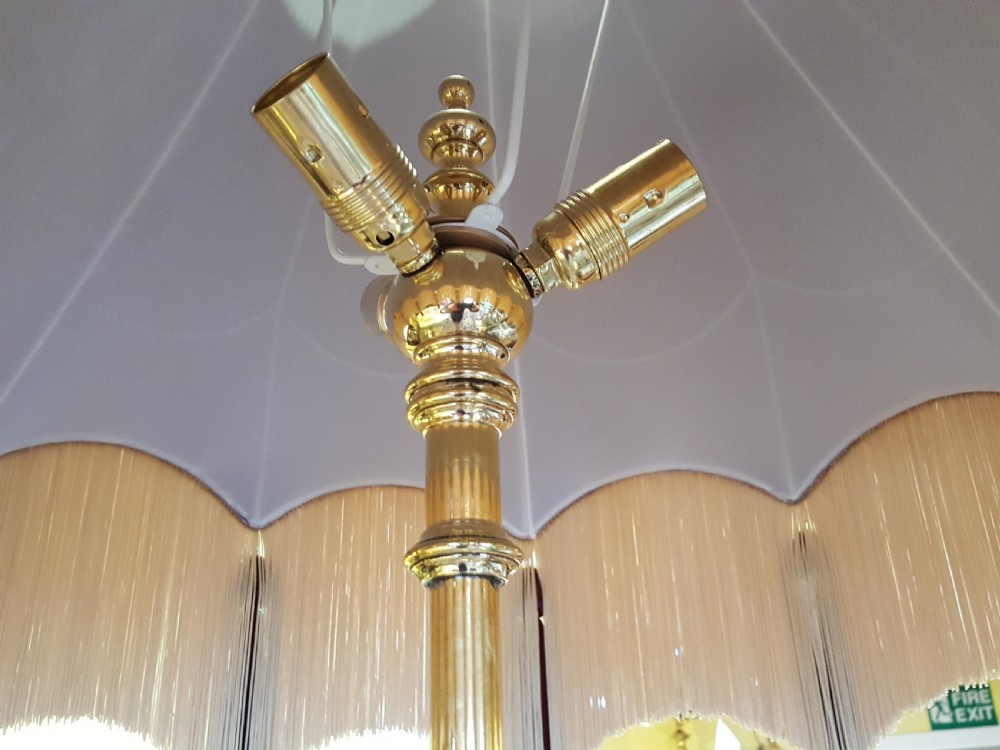 Victorian brass extending standard lamp View VIII