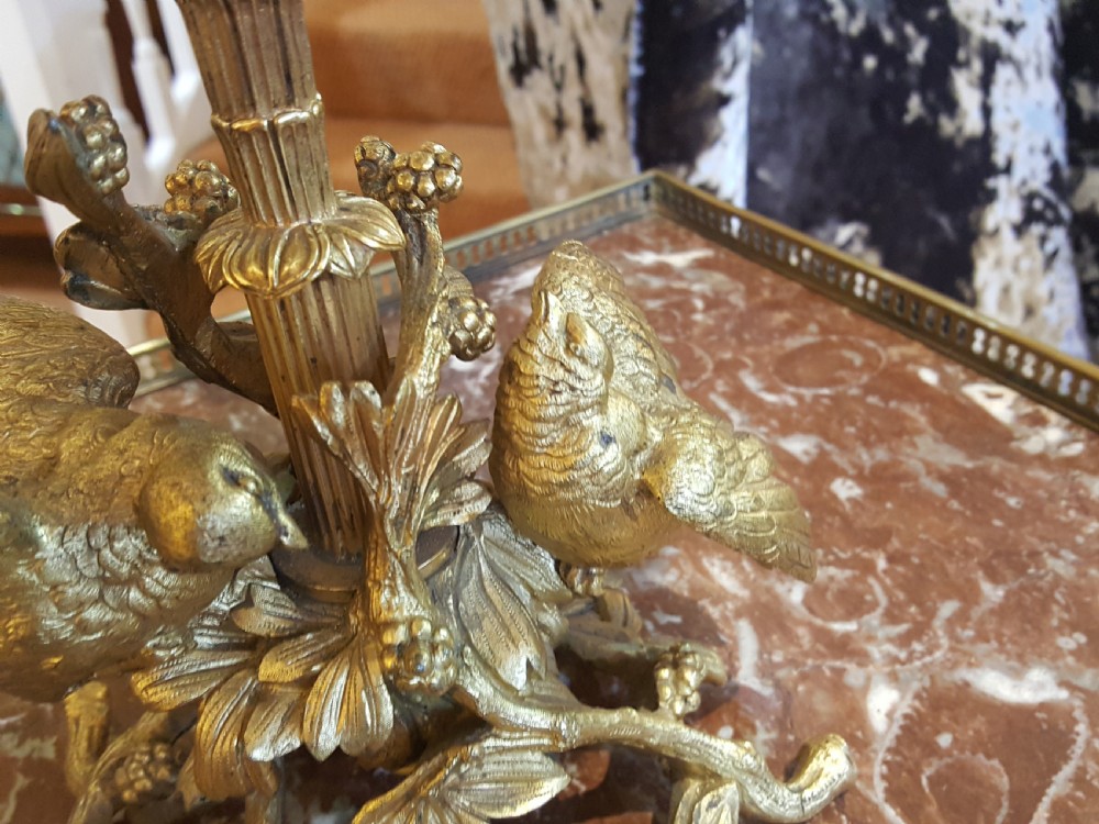  Late Victorian gilt metal table lamp View II