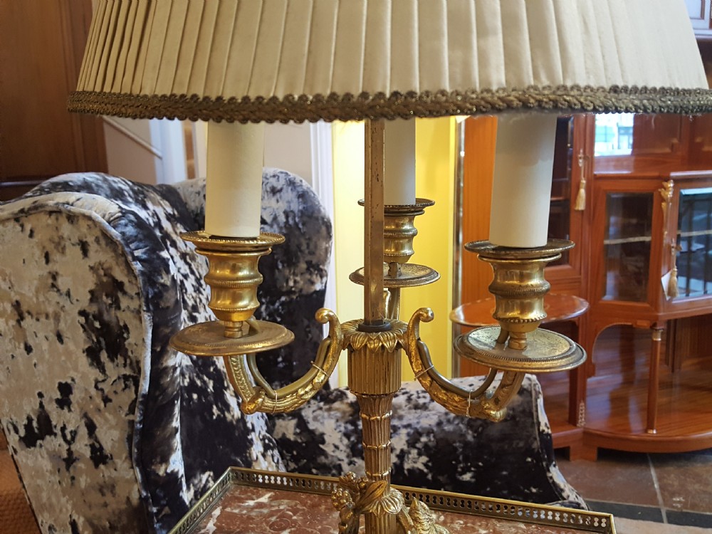  Late Victorian gilt metal table lamp View V