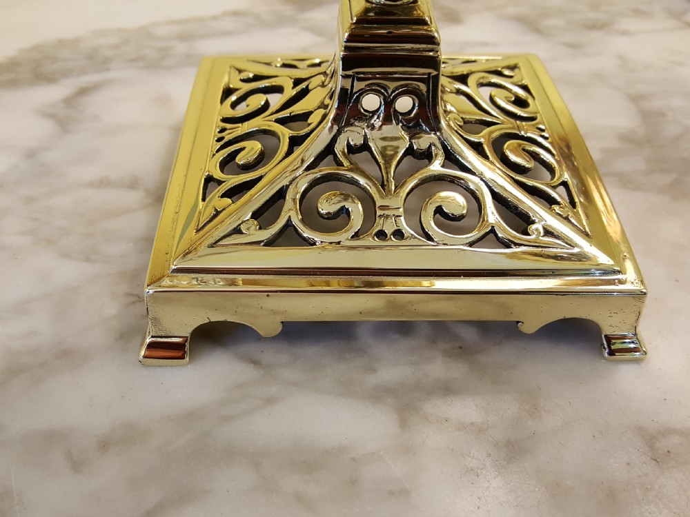 Pair of Aesthetic Brass Candelabra View II