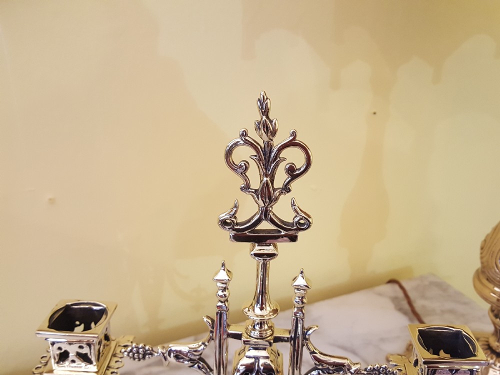 Pair of Aesthetic Brass Candelabra View III