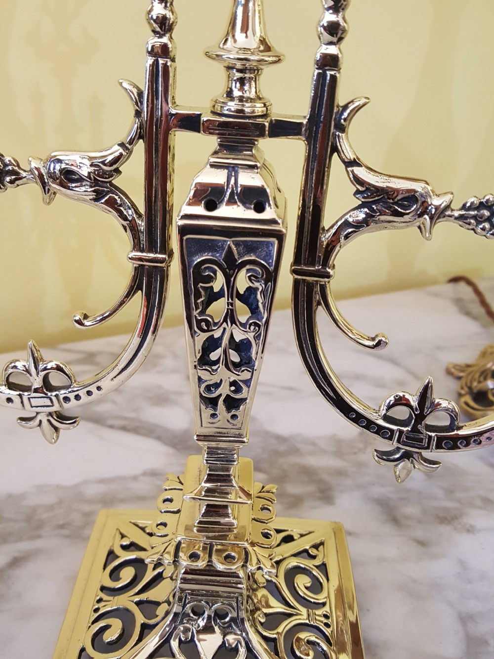 Pair of Aesthetic Brass Candelabra View VI