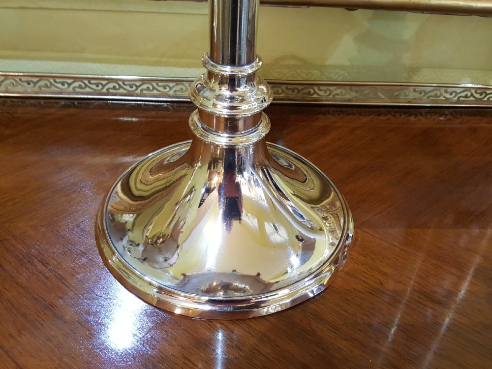 Pair of Victorian Ecclesiastical Candlesticks View III