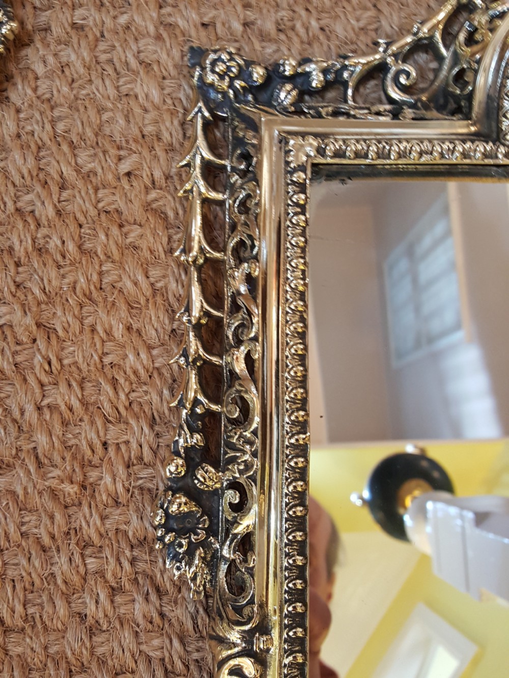 Pair of Late 19thC Gilt-Brass Girandole Mirrors View III