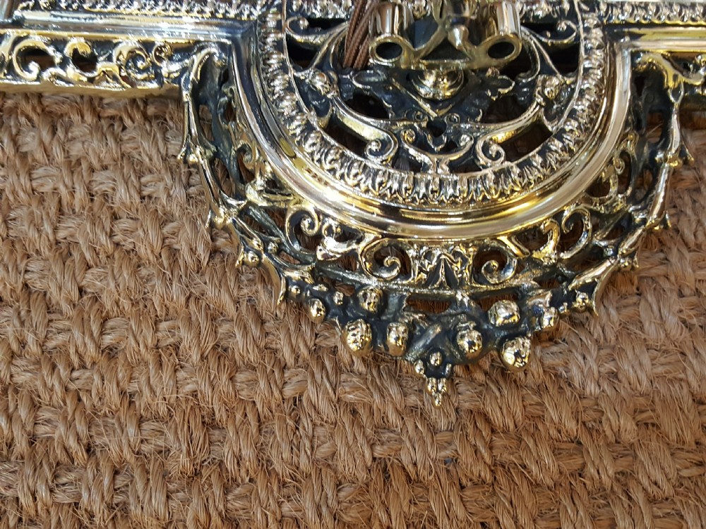 Pair of Late 19thC Gilt-Brass Girandole Mirrors View VI