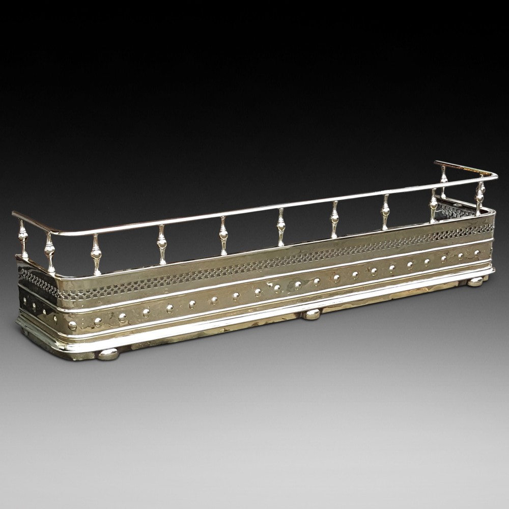 Victorian Pierced Brass Fender