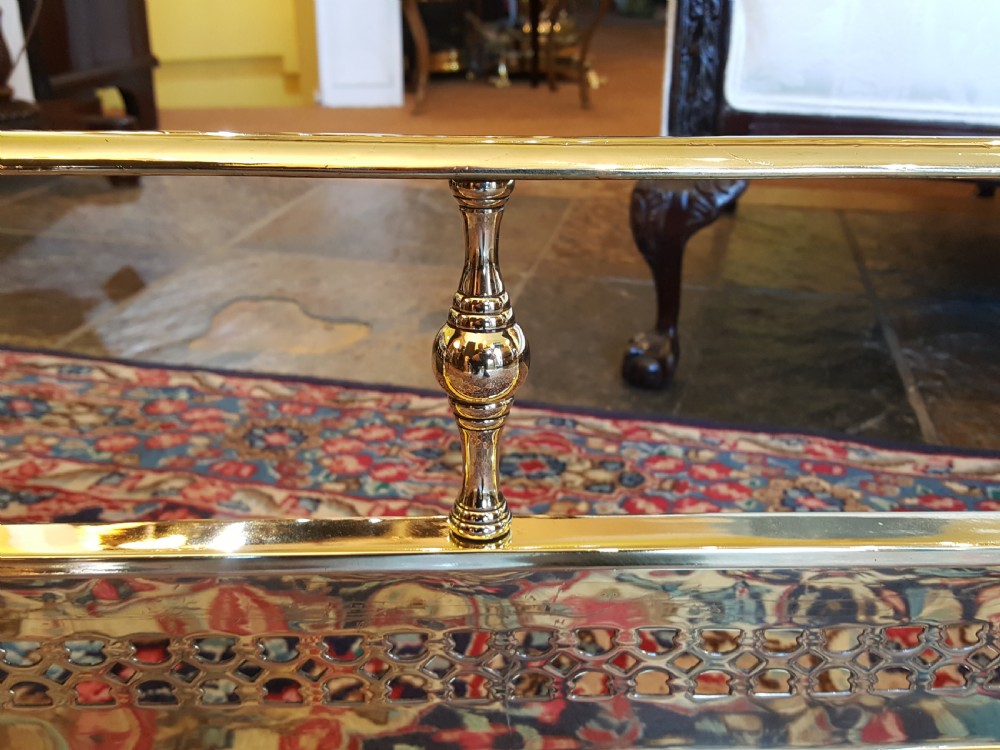 Victorian Pierced Brass Fender View III