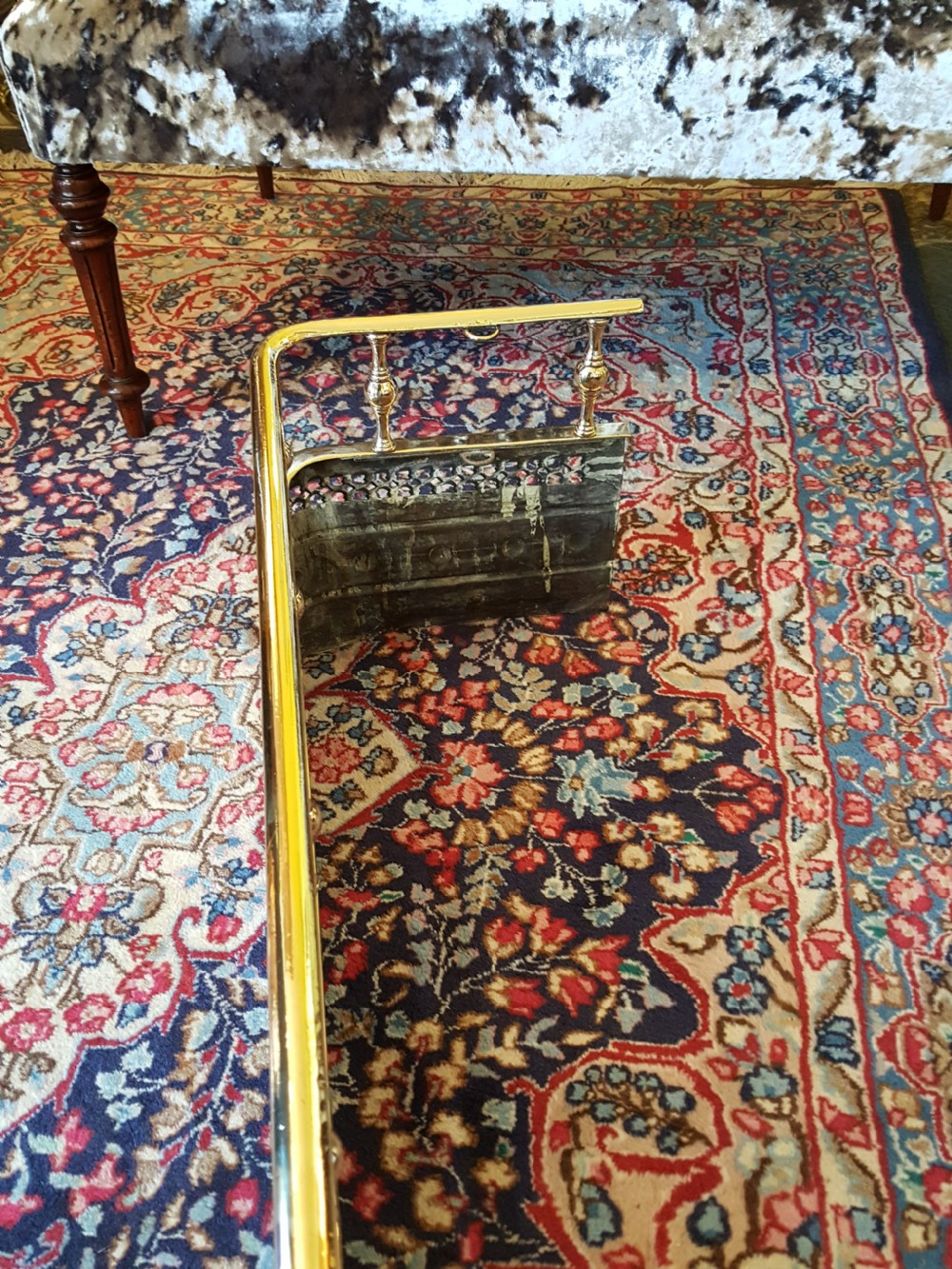 Victorian Pierced Brass Fender View IV