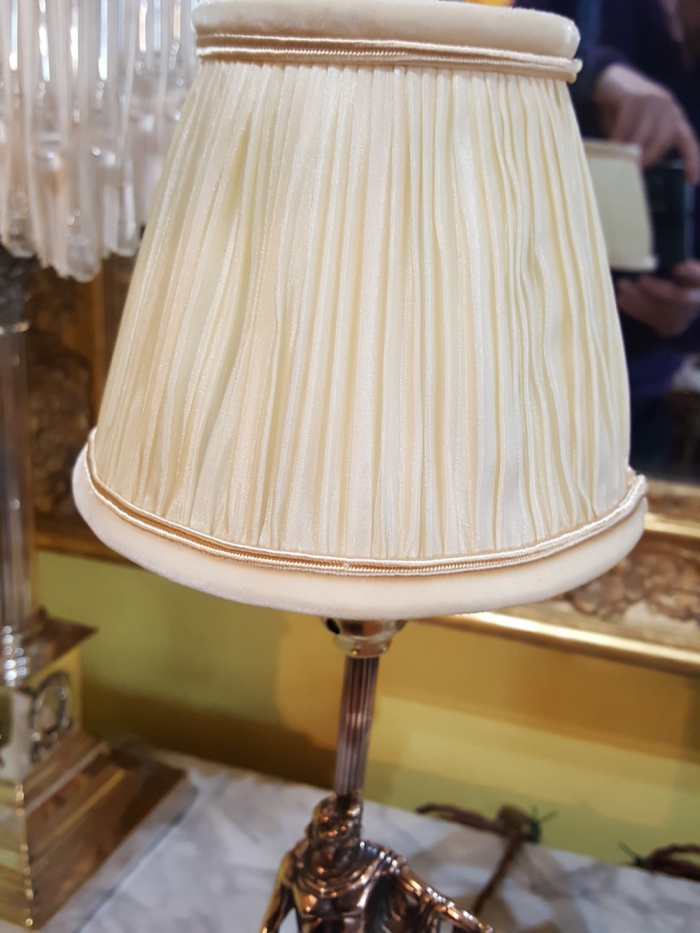 Pair of Copper Classical Statuettes Lamps View III