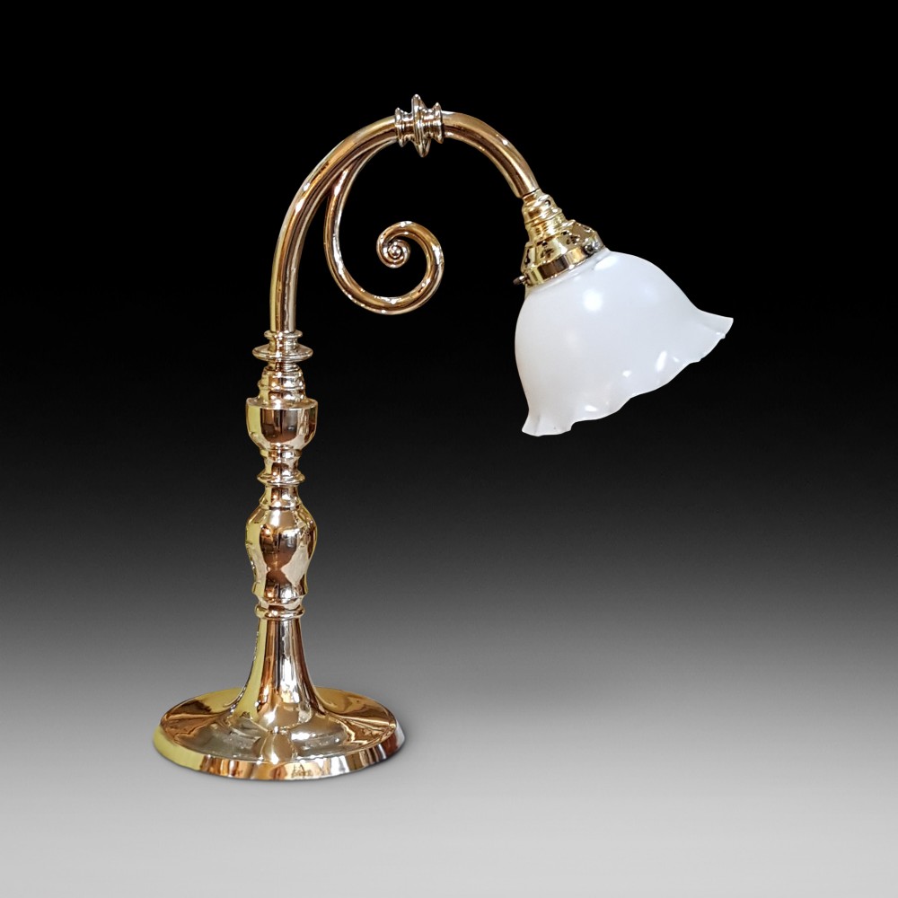 Edwardian Brass Desk Lamp