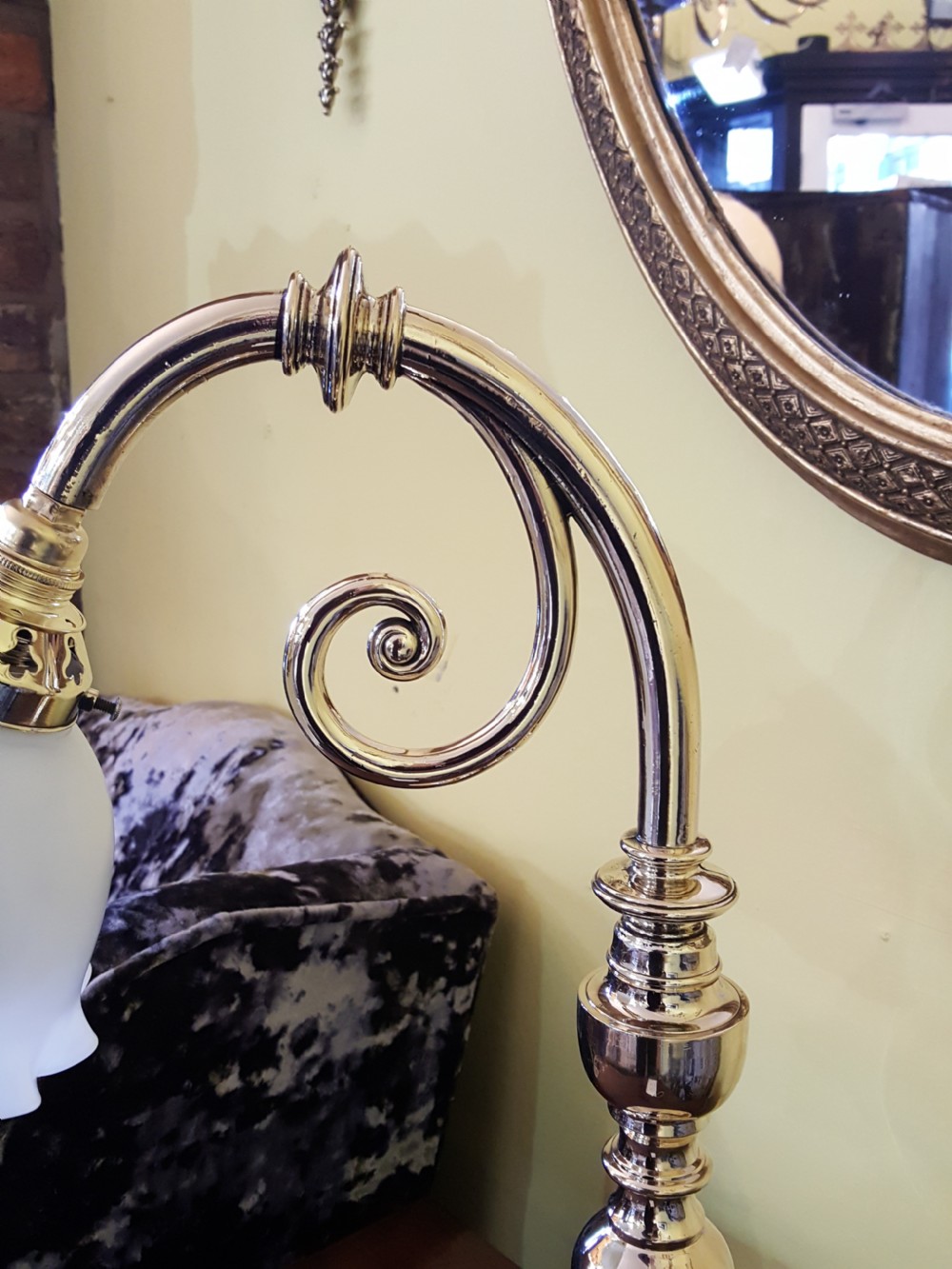 Edwardian Brass Desk Lamp View III
